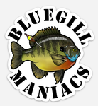 Bluegill Maniacs 4" Sticker White