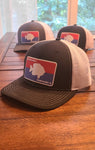 Trucker Hat with Red White & Blue Logo