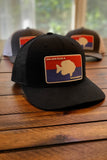 Trucker Hat with Red White & Blue Logo